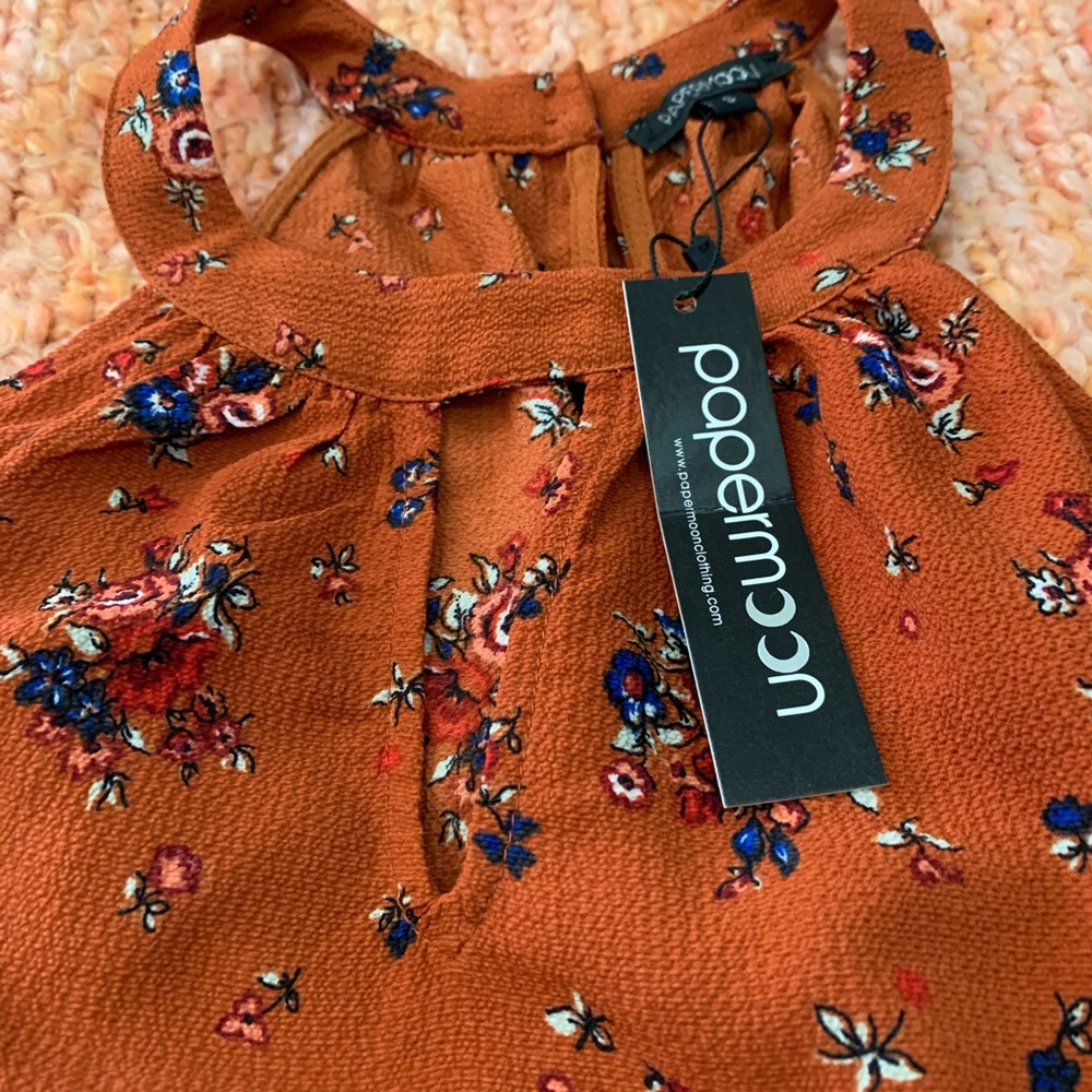 Paper moon sleeveless boho top